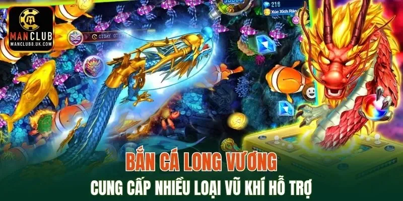 Game cung cấp nhiều loại vũ khí hỗ trợ 